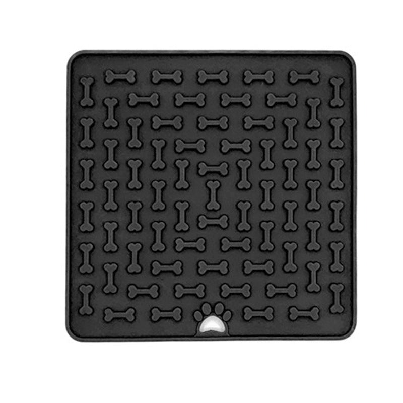 Silicone lick mat in black