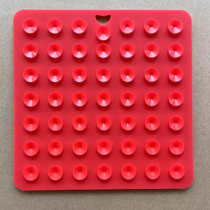 Back of the silicone lick mat with suction cups