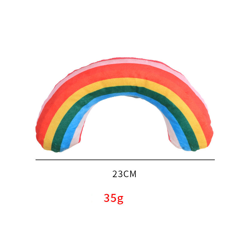 Rainbow catnip pillow cat toy