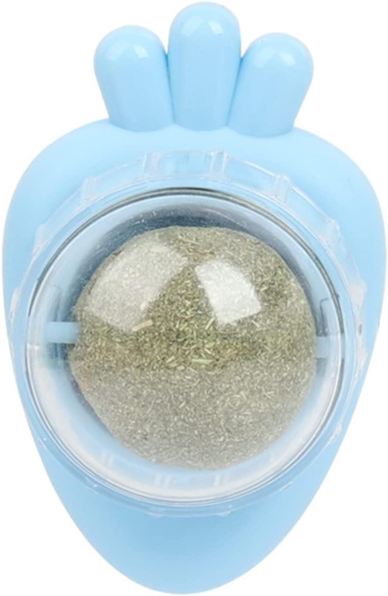 Blue carrot catnip wall ball