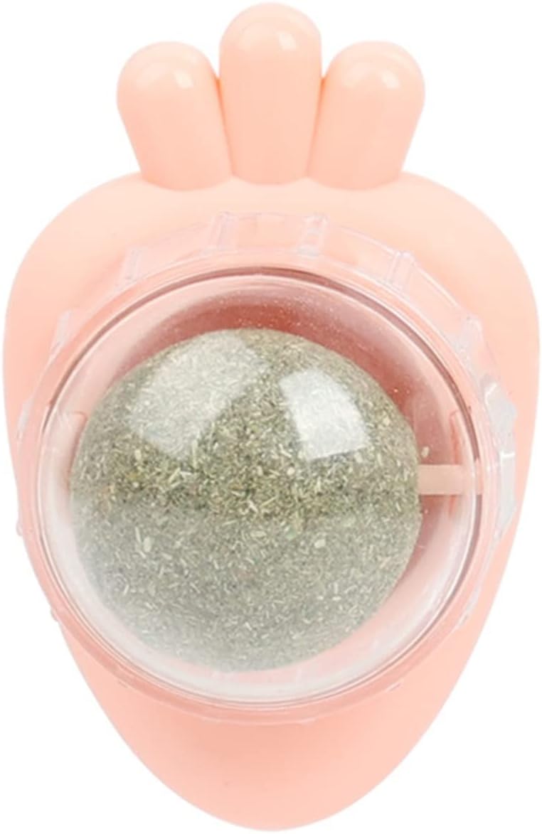 Pink carrot catnip wall ball