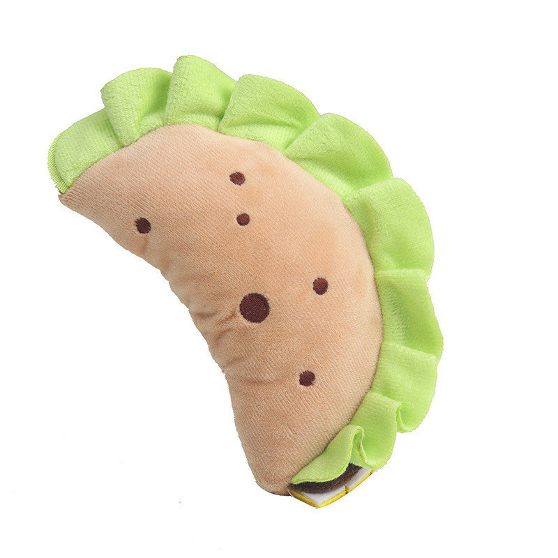 Taco plush dog toy
